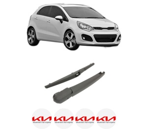 Set brat stergator spate cu lamela pentru KIA RIO III (UB) din 2011-2017, pentru spate, din cauciuc siliconat rezistent, 4 stickere auto KIA v1720