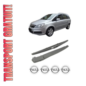 Set brat stergator spate cu lamela pentru OPEL ZAFIRA B Box Body/MPV (A05) din 2005-2015, pentru spate, din cauciuc siliconat rezistent, 4 stickere auto OPEL