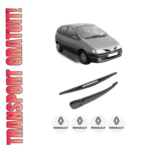 Set brat stergator spate cu lamela pentru RENAULT MEGANE Scénic (JA0/1_) din 1996-1999, pentru spate, din cauciuc siliconat rezistent, 4 stickere auto RENAULT