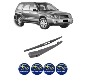 Set brat stergator spate cu lamela pentru SUBARU FORESTER (SG_) din 2002-2008, pentru spate, din cauciuc siliconat rezistent, 4 stickere auto SUBARU v433