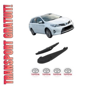 Set brat stergator spate cu lamela pentru TOYOTA AURIS Estate (_E18_) din 2013-2018, pentru spate, din cauciuc siliconat rezistent, 4 stickere auto TOYOTA