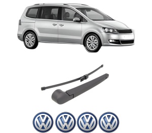 Set brat stergator spate cu lamela pentru Volkswagen SHARAN (7N1, 7N2) din 2010-2022, pentru spate, din cauciuc siliconat rezistent, 4 stickere auto Volkswagen v126