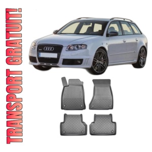Set covorase AUDI A4 RS4 QUATTRO, din 2006 - 2008, covorase tavita, caroserie COMBI, compatibile cu autoturismul AUDI A4 RS4 QUATTRO, ARISTAR