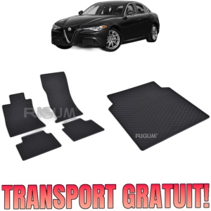 Set Covorase Auto Si Tavita Portbagaj ALFA ROMEO GIULIA din 06.2016 - 2019, caroserie sedan, 4X4