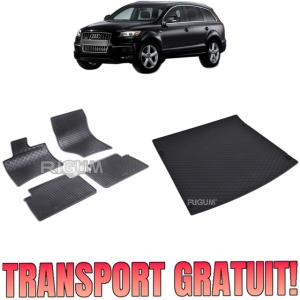 Set Covorase Auto Si Tavita Portbagaj AUDI Q7 4L din 03.2006 - 05.2015, caroserie suv, 7 LOCURI RAND 3 CULCAT