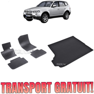 Set Covorase Auto Si Tavita Portbagaj BMW X3 E83 din 01.2004 - 10.2010, caroserie suv,