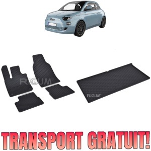 Set Covorase Auto Si Tavita Portbagaj FIAT 500 ELECTRIC din 11.2020 - 2026, caroserie hatchback electric,