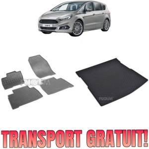 Set Covorase Auto Si Tavita Portbagaj FORD S-MAX II din 09.2015 - 2026, caroserie van, 5 LOCURI