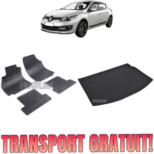 Set Covorase Auto Si Tavita Portbagaj RENAULT MEGANE III din 11.2008 - 12.2015, caroserie hatchback,