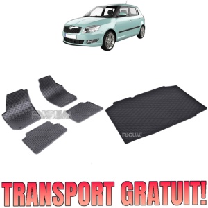 Set Covorase Auto Si Tavita Portbagaj SKODA FABIA II din 03.2007 - 10.2014, caroserie hatchback,