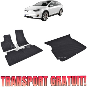 Set Covorase Auto Si Tavita Portbagaj TESLA MODEL X din 10.2016 - 12.2020, caroserie suv, 5 LOCURI
