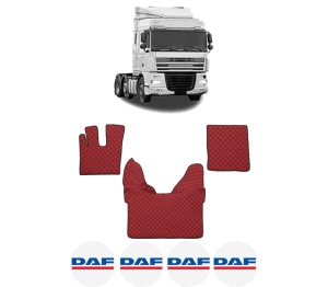 Set covorase Camion Tir DAF XF 105 din 2005-2013, Auto, 4x Stickere auto cu DAF