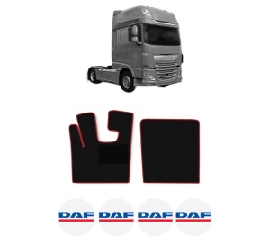 Set covorase Camion Tir DAF XF 106 din 2012-2017, Auto, 4x Stickere auto cu DAF