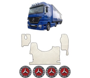Set covorase Camion Tir MERCEDES-BENZ ACTROS MP2 / MP3 din 2002-2009, Auto, 4x Stickere auto cu MERCEDES-BENZ
