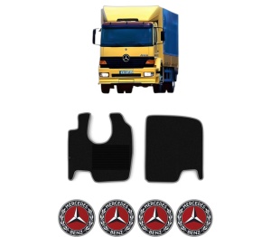 Set covorase Camion Tir MERCEDES-BENZ ATEGO din 1998-2004, Auto, 4x Stickere auto cu MERCEDES-BENZ