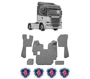 Set covorase Camion Tir SCANIA R I din 2004-2019, Auto, 4x Stickere auto cu SCANIA