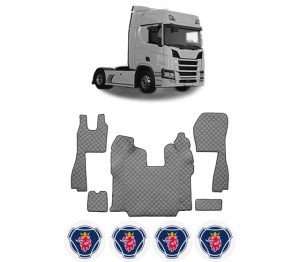 Set covorase Camion Tir SCANIA R II din 2016-2024, Auto, 4x Stickere auto cu SCANIA
