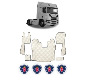 Set covorase Camion Tir SCANIA R II din 2016-2024, Auto, 4x Stickere auto cu SCANIA