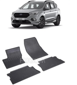 Set covorase Ford Kuga II SUV 02.2013 - 03.2020 si 4 stickere rotunde Ford accesorii pentru autoturismul tau - masina v4774