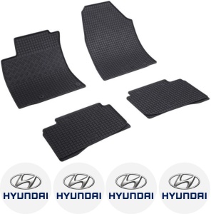 Set covorase Hyundai Ioniq Hybrid Hatchback 10.2016 - 06.2022 si 4 stickere rotunde Hyundai accesorii pentru autoturismul tau - masina v4699