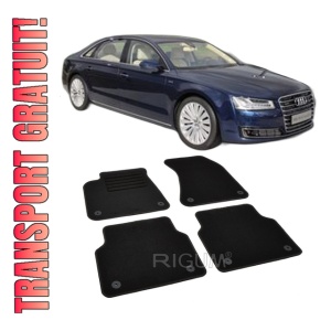 Set covorase mocheta Audi A8 D4, 2010-2017, din mocheta, compatibile cu autoturismul Audi A8 D4