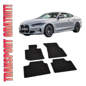 Set covorase mocheta BMW Seria 4 Gran Coupe G26 2020-prezent, din mocheta, compatibile cu autoturismul BMW Seria 4 Gran Coupe G26