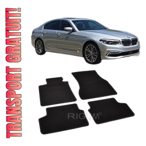 Set covorase mocheta BMW Seria 5 G30 sedan / Seria 5 G31 Touring (combi), 2017-prezent, din mocheta, compatibile cu autoturismul BMW Seria 5 G30 sedan / Seria 5 G31 Touring (combi)