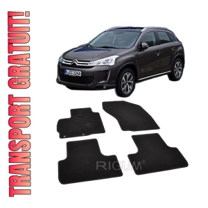 Set covorase mocheta Citroen C4 Aircross, 2012-2017, din mocheta, compatibile cu autoturismul Citroen C4 Aircross
