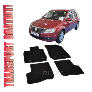 Set covorase mocheta Dacia Logan 1 sedan / Logan 1 MCV 2004-2013, din mocheta, compatibile cu autoturismul Dacia Logan 1 sedan / Logan 1 MCV