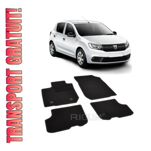 Set covorase mocheta Dacia Sandero 2 / Stepway 2, 2012-2020, din mocheta, compatibile cu autoturismul Dacia Sandero 2 / Stepway 2