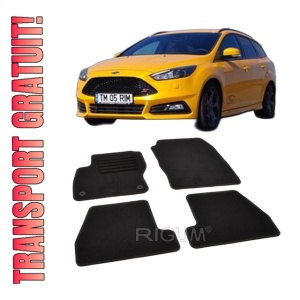 Set covorase mocheta Ford Focus 3 inainte de facelift, 2011-2015, din mocheta, compatibile cu autoturismul Ford Focus 3 inainte de facelift