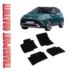 Set covorase mocheta Hyundai Bayon, 2021-prezent, din mocheta, compatibile cu autoturismul Hyundai Bayon