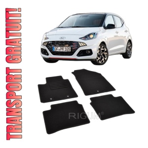 Set covorase mocheta Hyundai i10 (3), 2020-prezent, din mocheta, compatibile cu autoturismul Hyundai i10 (3)