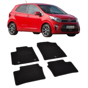Set covorase mocheta Kia Picanto 3 2017-prezent, din mocheta, compatibile cu autoturismul Kia Picanto 3 - Img 2
