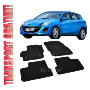 Set covorase mocheta Mazda 3 II (BL), 2009-2013, din mocheta, compatibile cu autoturismul Mazda 3 II (BL)
