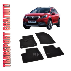 Set covorase mocheta Peugeot 2008 (1), 2013-2019, din mocheta, compatibile cu autoturismul Peugeot (1)