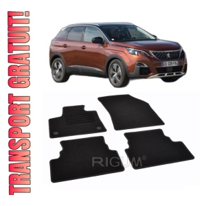 Set covorase mocheta Peugeot 3008 (2) 2016-prezent, din mocheta, compatibile cu autoturismul Peugeot 3008 (2)