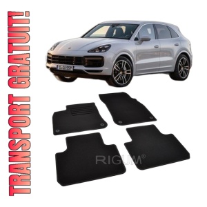 Set covorase mocheta Porsche Cayenne 3 (PO536), 2017-prezent, din mocheta, compatibile cu autoturismul Porsche Cayenne 3 (PO536)