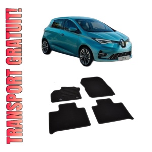 Set covorase mocheta Renault Zoe 2012-2019, din mocheta, compatibile cu autoturismul Renault Zoe