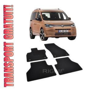 Set covorase mocheta VW Caddy 5, 2020-prezent (cu 5 locuri), din mocheta, compatibile cu autoturismul VW Caddy 5