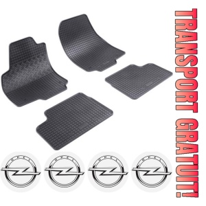 Set covorase Opel Astra H Hatchback 2004 - 12.2014 si 4 stickere rotunde Opel