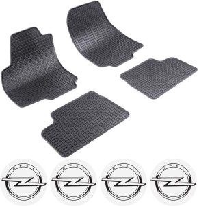 Set covorase Opel Astra H Hatchback 2004 - 12.2014 si 4 stickere rotunde Opel accesorii pentru autoturismul tau - masina v4563