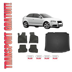 Set Covorase Presuri Auto Si Tavita Portbagaj AUDI A3 (8P1) din 2003-2012 AUDI