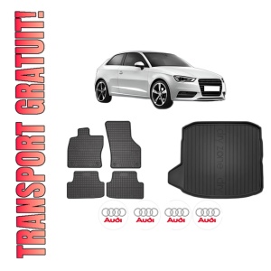 Set Covorase Presuri Auto Si Tavita Portbagaj AUDI A3 (8V1, 8VK) din 2012-2020 AUDI