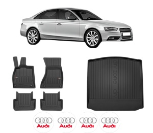 Set Covorase Presuri Auto Si Tavita Portbagaj AUDI A4 B8 (8K2) din 2007-2015 AUDI - Img 2