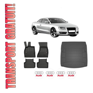 Set Covorase Presuri Auto Si Tavita Portbagaj AUDI A5 (8T3) din 2007-2017 AUDI
