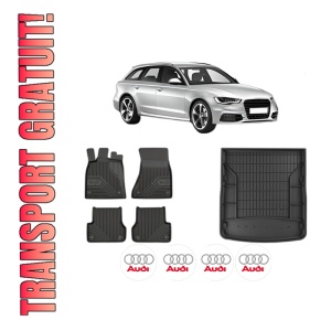 Set Covorase Presuri Auto Si Tavita Portbagaj AUDI A6 C7 Avant (4G5, 4GD) din 2011-2018 AUDI