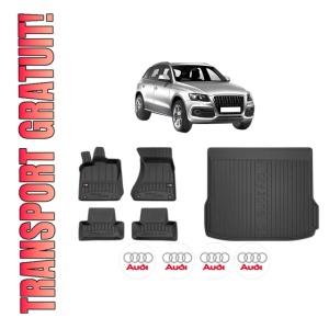 Set Covorase Presuri Auto Si Tavita Portbagaj AUDI Q5 (8RB) din 2008-2017 AUDI