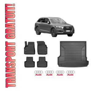Set Covorase Presuri Auto Si Tavita Portbagaj AUDI Q7 (4MB, 4MG, 4MQ) din 2015-2024 AUDI