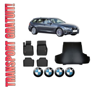 Set Covorase Presuri Auto Si Tavita Portbagaj BMW Seria 3 Touring Van (F31) din 2012-2019 BMW